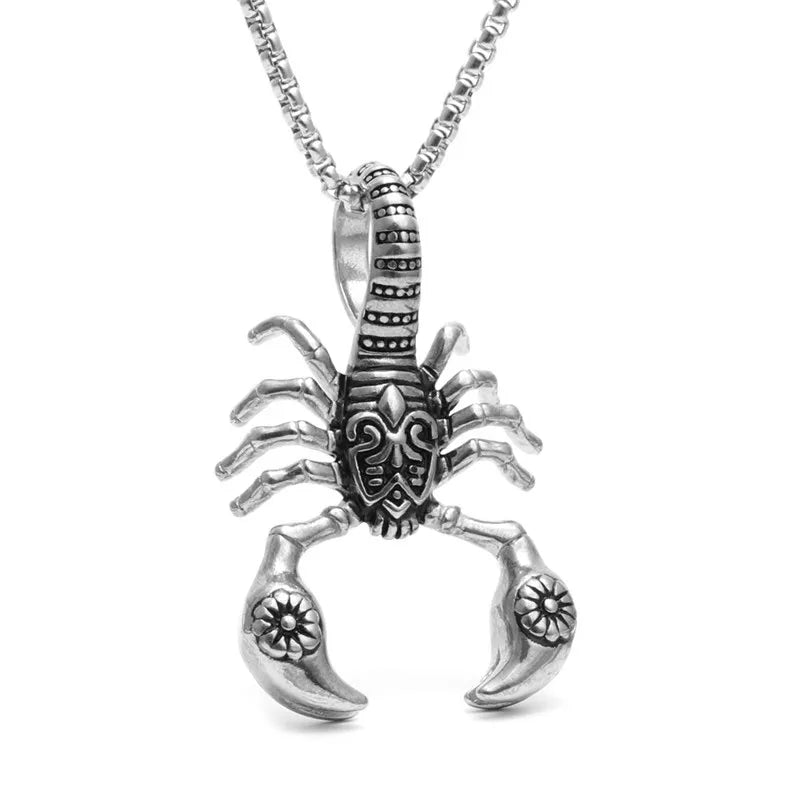Collier pendentif scorpion titane - vue 5