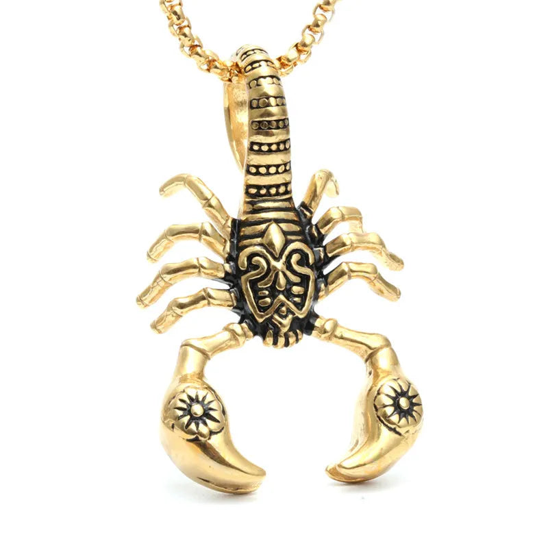 Collier pendentif scorpion titane - vue 3
