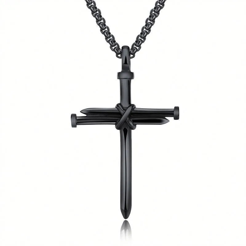 Pendentif croix clou - vue 2