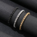 Bracelet perles carrées acier titane pour homme
