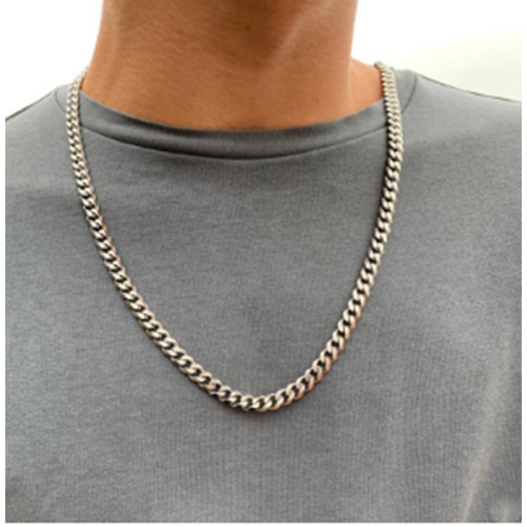 Chaîne Cubaine en acier titane pour homme