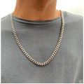 Chaîne Cubaine en acier titane pour homme