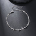 Bracelet croix acier inoxydable pour homme